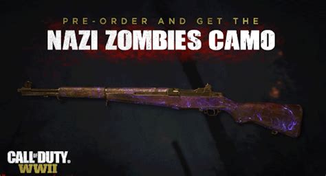 Call Of Duty WWII Gets An Awesome Zombie Camo For A Pre Order Bonus