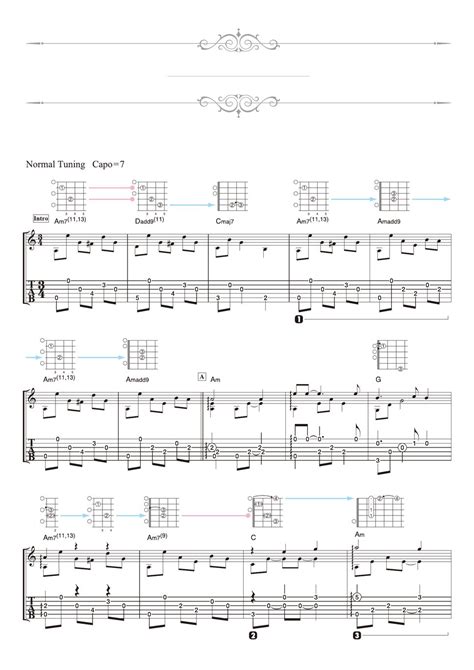 Traditional Scarborough Fair Solo Guitar Tab By Daisuke Minamizawa