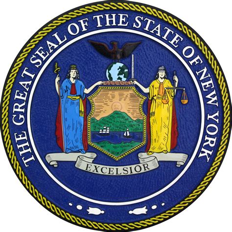 york state seal plaque