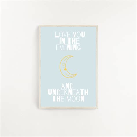 NURSERY I Love You Rhymes Baby Wall Art Digital Download Gender Neutral ...