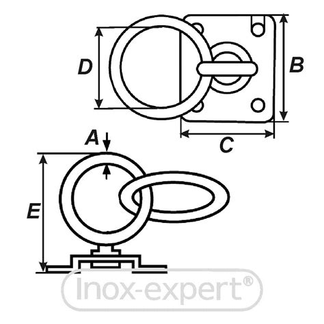 Augplatte Rechteckig Mit Wirbelauge Ring A Augplatten Sen