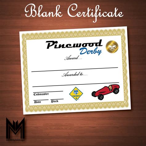 Pinewood Derby Certificates Free Printable Web Downloadable Certificate Awards That You Can