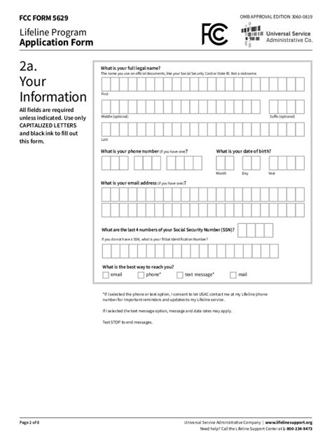 Lifeline Program Application Form Fill Out And Sign