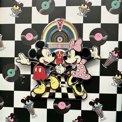 Mickey And Minnie Date Night Jukebox Disney Loungefly 3 Inch Pin Badge