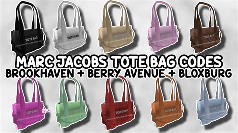 Marc Jacobs Tote Bag Id Codes For Brookhaven Rp Berry Avenue