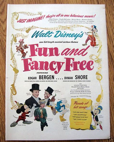 Fun And Fancy Free 1947 Disney Movie Posters Walt Disney Mickey Mouse Walt Disney