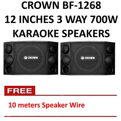 Crown Bf 1268 12 3 Way 700w Karaoke Speaker System 1 Pair Lazada Ph