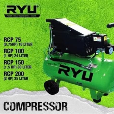 Jual Ryu Air Compressor Liter Hp Rcp Kompressor Tanpa Oli