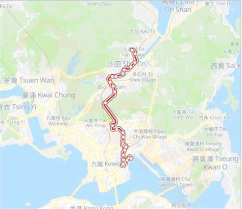 New Territories Bus Route Line No Runs From Fo Tan Shan Mei