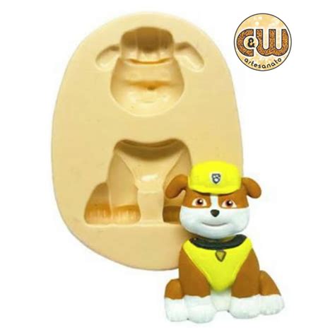 Molde Silicone Rubble Corpo Inteiro Patrulha Canina Confeitaria E