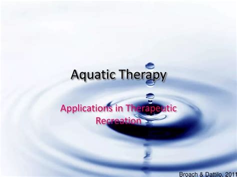 Ppt Aquatic Therapy Powerpoint Presentation Free Download Id9410658