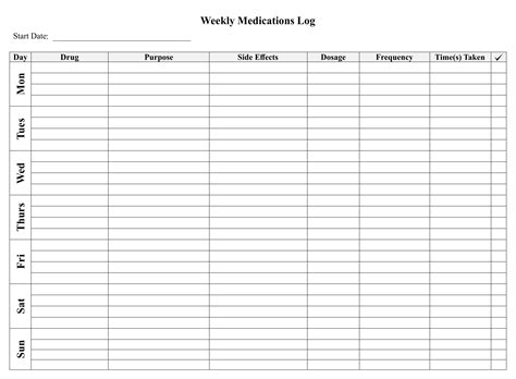 Printable Medication Log 2736 Hot Sex Picture