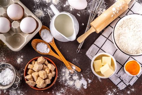 Premium Photo Baking Ingredients Background