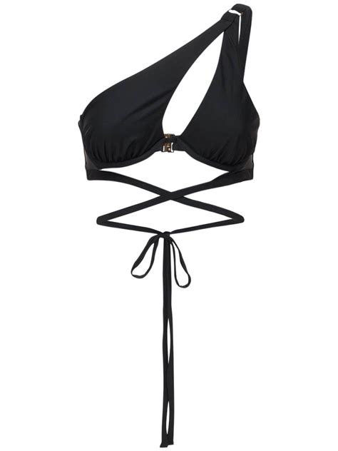 Buy SELF PORTRAIT Asymmetrical Recycled Tech Bikini Top At Off Editorialist