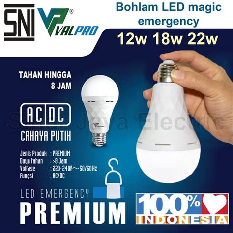 Jual Lampu Led Bohlam Bulb Emergency Magic Cas Charge Sentuh Ac Dc W