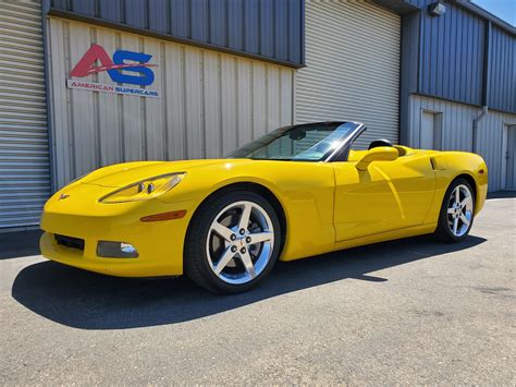 Chevrolet Corvette Convertible Yellow Black American Supercars