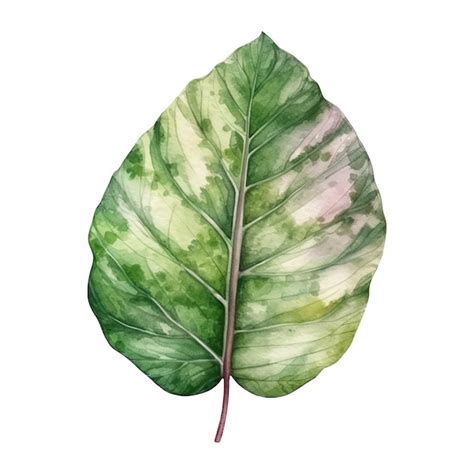 Illustration L Aquarelle D Une Feuille Tropicale Vecteur Premium