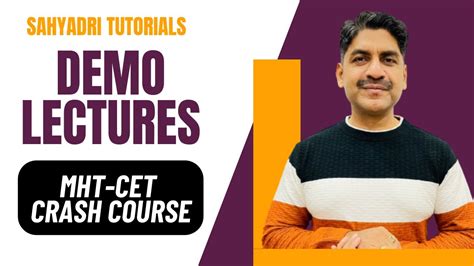 Demo Lectures On Sahyadri Tutorials App MHT CET Crash Course 2024