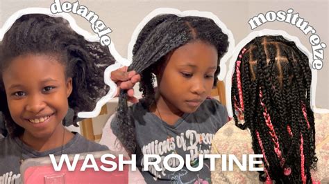 Kinky Curly Wash Day Routine My Daughters Hair Care Routine Aloe Vera Detangle And