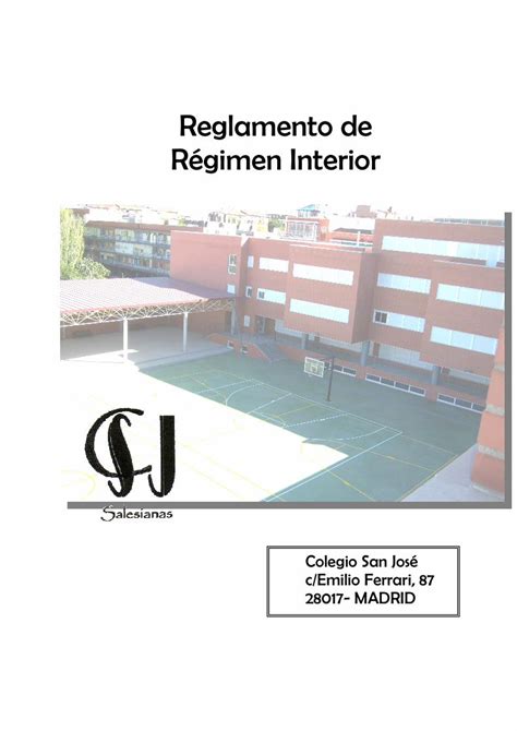 PDF Reglamento de Régimen Interior Art 9 Normas de convivencia 1