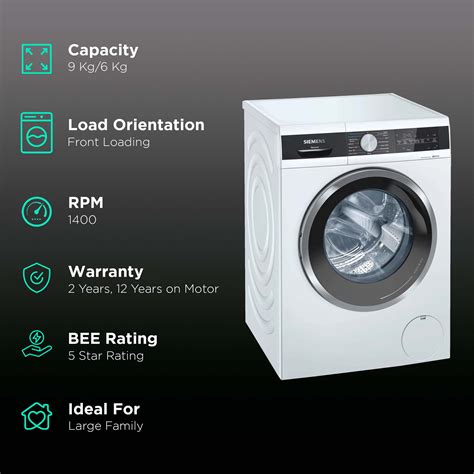 Buy Siemens 96 Kg 5 Star Fully Automatic Front Load Washer Dryer