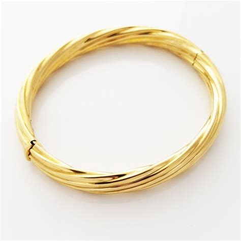 Pulsera Grande Ondulada Oro Amarillo 18 Kts Eurogems