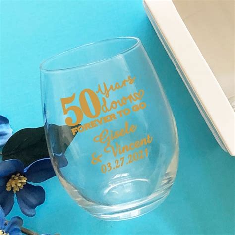 Set Of 24 Personalized Custom Stemless Wine Glasses 50 Etsy