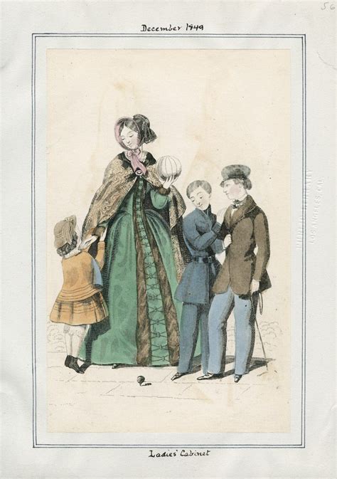 Ladies Cabinet December 1849 Lapl Historical Fashion Fashion Plates