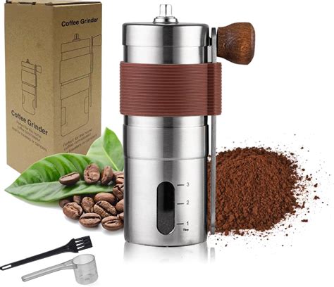 Amazon EZLucky Portable Manual Coffee Grinder Conical Burr With