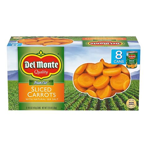 Del Monte Sliced Carrots 8 Ct145 Oz Bjs Wholesale Club