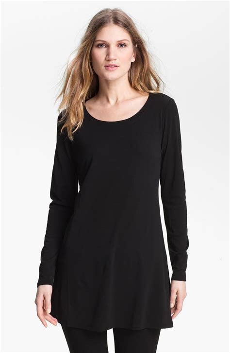 Eileen Fisher Scoop Neck Silk Tunic Online Exclusive Nordstrom