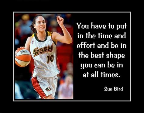 WNBA Sue Bird Time Effort Basketball Quote Poster Motivational