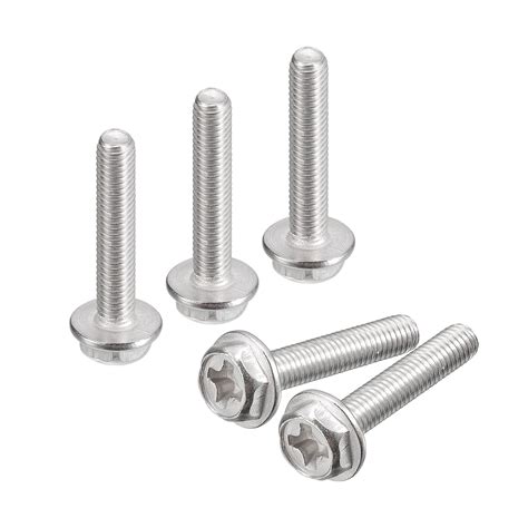 M X Mm Phillips Hex Head Flange Bolts Pack Stainless Steel