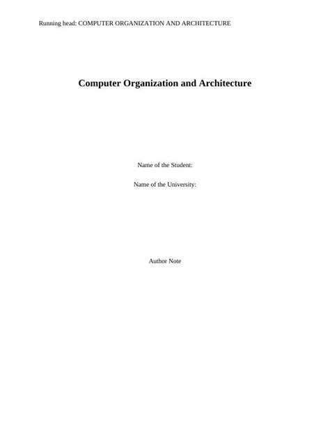 Computer Organization And Architecture Tutorial