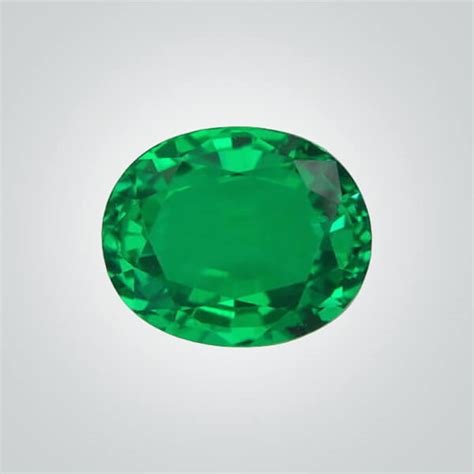 Lab Created Hydrothermal Colombian Emerald Oval Cubic Zirconia CZ