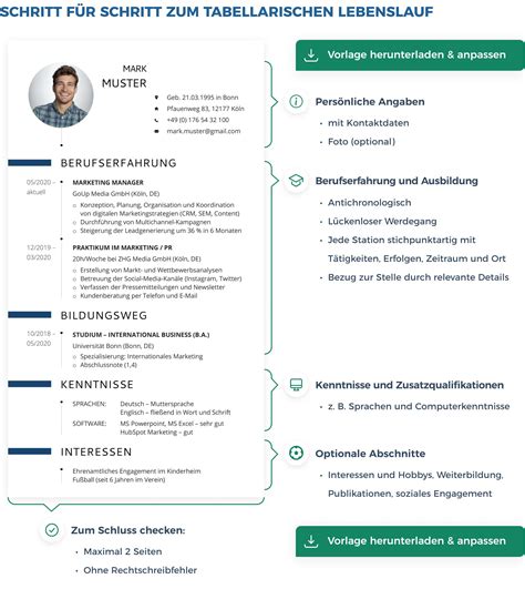 Lebenslauf Schreiben Anleitung Tipps Vorlagen