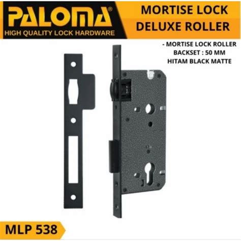 Jual PALOMA MLP 538 Body Kunci Roller Matte Black Mortise Lock SuS304