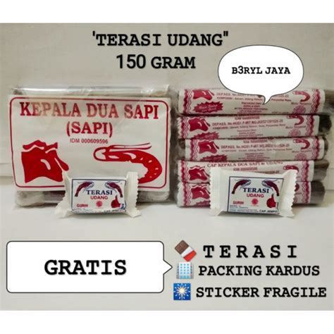 Jual Terasi Udang Cap Kepala Dua Sapi Shopee Indonesia