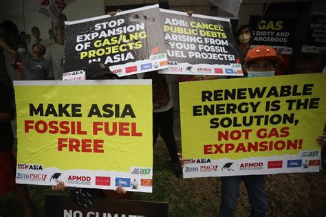 Protest Against Fuel Gas Expansion At Adb The Manila Times