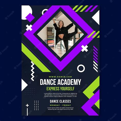 Free Vector Dancing Academy Poster Template