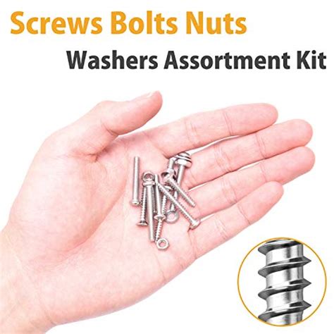 VIGRUE 1,760PCS Screws Bolts Nuts Washers Hardware Assortment Kit (28 Common Sizes SAE&Metric ...