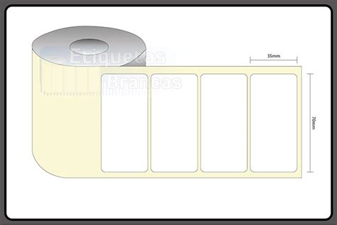 Etiqueta Branca Pead Mm X Mm Melhor Pre O Rolo Etiqueta Branca