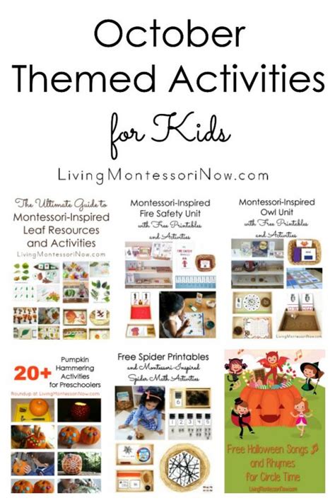 October Themed Activities for Kids - Living Montessori Now