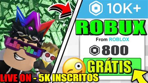 Robux Gr Tis Live Jogando Roblox E Sorteio De Robux Especial K Do