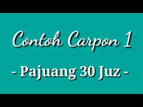 Contoh Carpon Bahasa Sunda Youtube