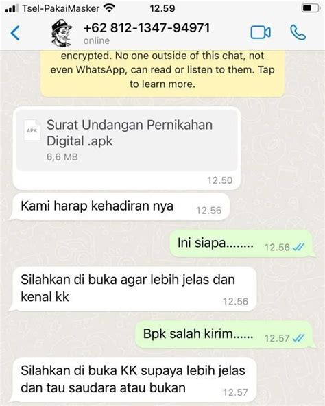 Viral Modus Penipuan Undangan Pernikahan Pakai File Apk Di Whatsapp