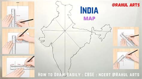 Easy Trick To Draw The Map Of India India Map Map Sketch Map Outline