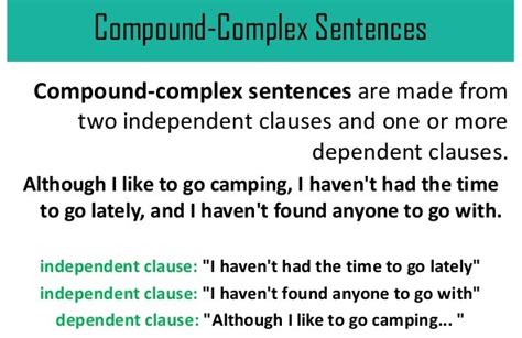 Compoundcomplex Sentences Worksheet