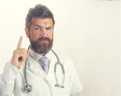 Premium Photo Doctor Warns Of Danger Picked His Finger Up Healthcare