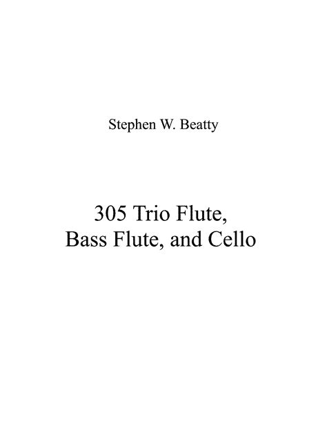 Trio For Flute Bass Flute And Cello Op 305 Beatty Stephen W Imslp